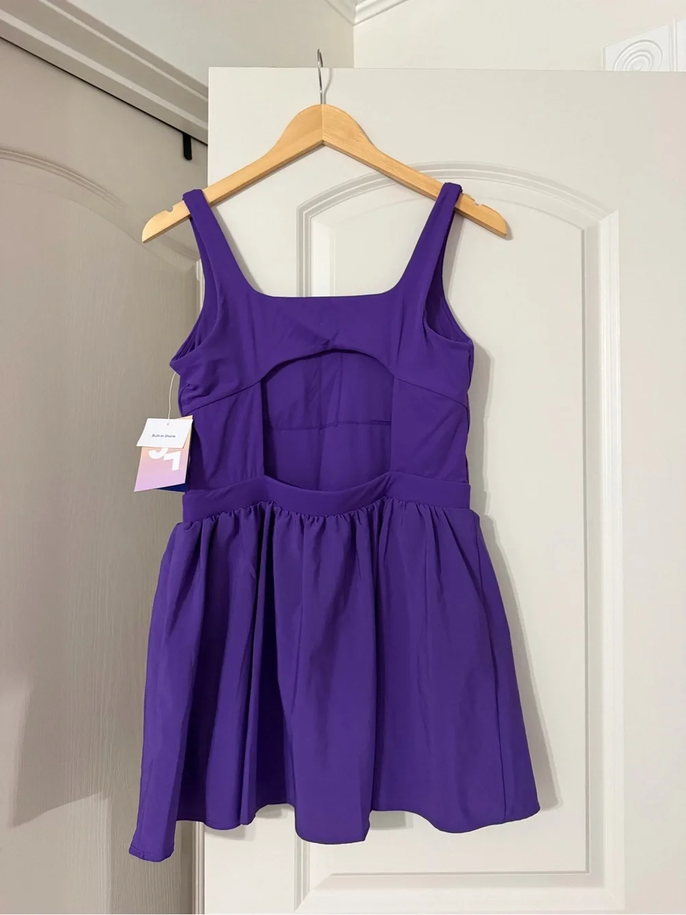 JoyLab Deep Purple Swim Dress with Scoop Neck - Picture 2 of 5
